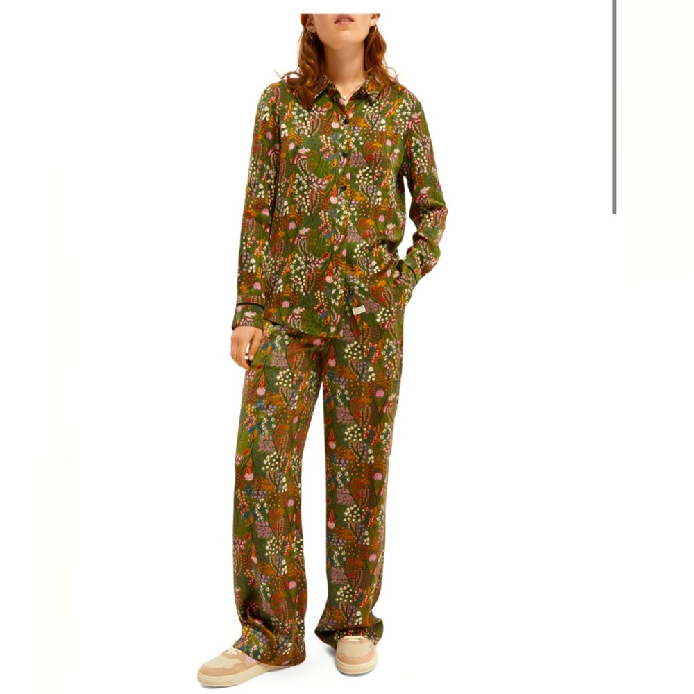 Scotch & Soda Floral Green Pantsuit